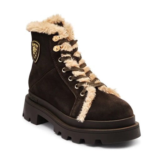 BLAUER Skórzane trapery KIMMEL 06 | shearling ze sklepu Gomez Fashion Store w kategorii Workery damskie - zdjęcie 184300828