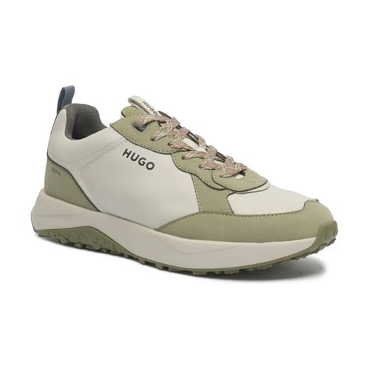 HUGO Sneakersy Kane_Runn_Nanu | z dodatkiem skóry ze sklepu Gomez Fashion Store w kategorii Buty sportowe męskie - zdjęcie 184301139