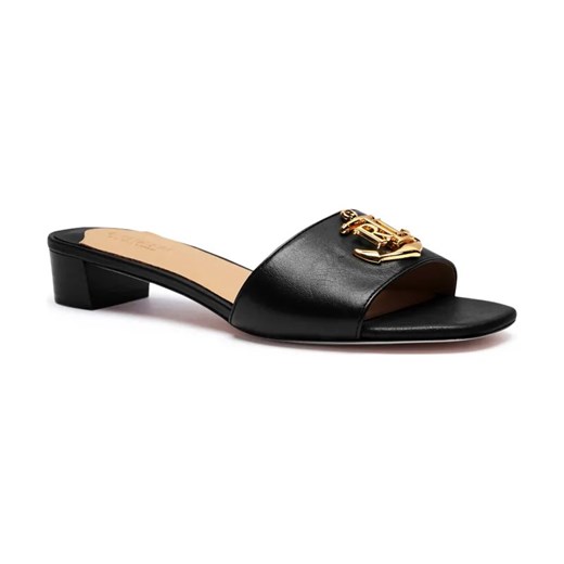 LAUREN RALPH LAUREN Skórzane klapki FAY LOGO II-SN-FSA ze sklepu Gomez Fashion Store w kategorii Klapki damskie - zdjęcie 184301266
