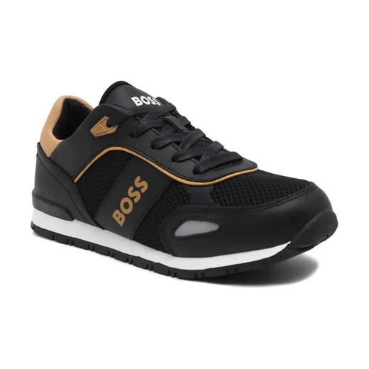 BOSS Kidswear Sneakersy | z dodatkiem skóry ze sklepu Gomez Fashion Store w kategorii Buty sportowe dziecięce - zdjęcie 184301438