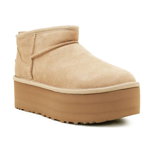 UGG Skórzane śniegowce W CLASSIC ULTRA MINI | z dodatkiem wełny 41 Gomez Fashion Store