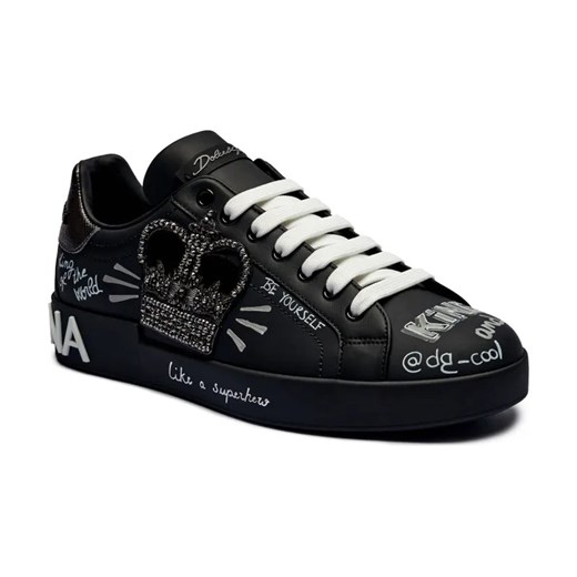 Dolce & Gabbana Skórzane sneakersy Dolce & Gabbana 45 wyprzedaż Gomez Fashion Store