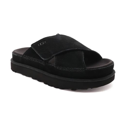 UGG Skórzane klapki W GOLDENSTAR CROSS ze sklepu Gomez Fashion Store w kategorii Klapki damskie - zdjęcie 184301988