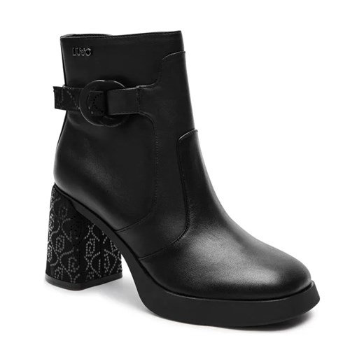 Liu Jo Skórzane botki na słupku GRACE 03 ze sklepu Gomez Fashion Store w kategorii Botki - zdjęcie 184302148