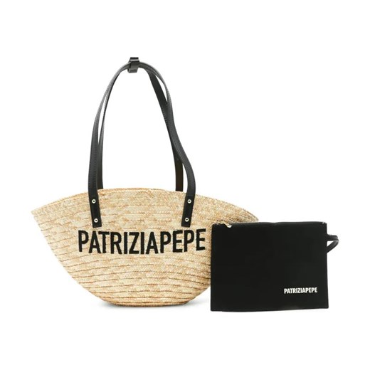 Patrizia Pepe Torba plażowa + saszetka | z dodatkiem skóry ze sklepu Gomez Fashion Store w kategorii Torby letnie - zdjęcie 184302149