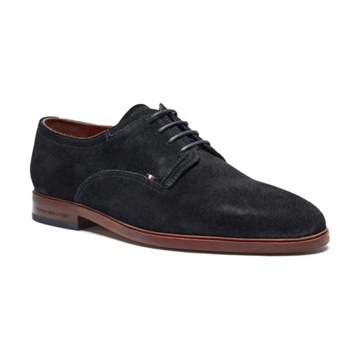 Tommy Hilfiger Skórzane derby THUNIT SUEDE SHOE ze sklepu Gomez Fashion Store w kategorii Buty eleganckie męskie - zdjęcie 184302536