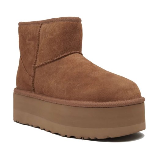 UGG Skórzane śniegowce Classic Mini Platform | z dodatkiem wełny ze sklepu Gomez Fashion Store w kategorii Śniegowce damskie - zdjęcie 184302828
