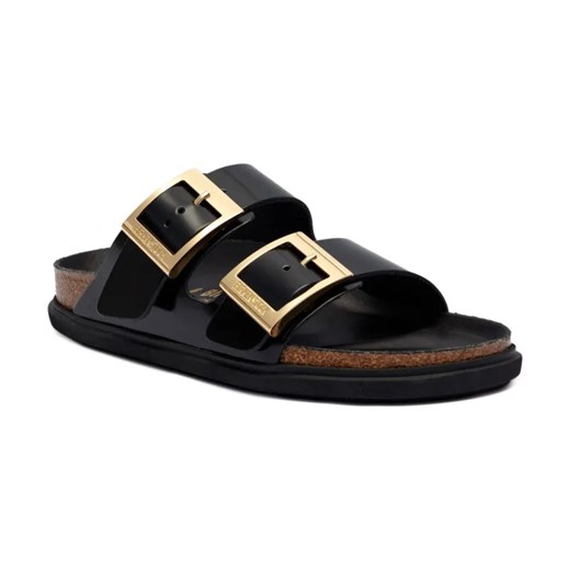 Birkenstock Skórzane klapki Arizona Droplet Buckle ze sklepu Gomez Fashion Store w kategorii Klapki damskie - zdjęcie 184302909