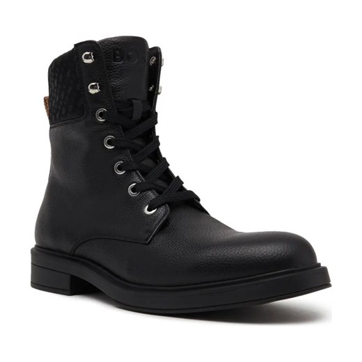 BOSS BLACK Botki Vanity Lace Up Botie Gr | z dodatkiem skóry ze sklepu Gomez Fashion Store w kategorii Workery damskie - zdjęcie 184302997
