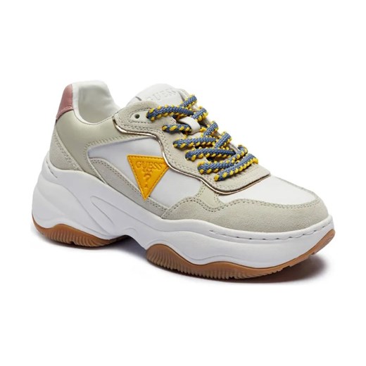 Guess Sneakersy HAPYY | z dodatkiem skóry ze sklepu Gomez Fashion Store w kategorii Buty sportowe damskie - zdjęcie 184303166