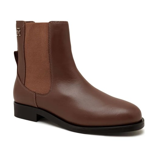 Tommy Hilfiger Skórzane sztyblety ELEVATED ESSENT THERMO BOOTIE ze sklepu Gomez Fashion Store w kategorii Botki - zdjęcie 184303365