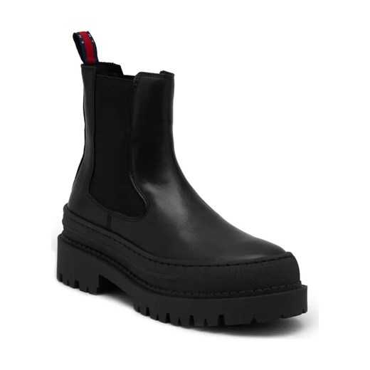 Tommy Jeans Skórzane sztyblety TJW CHELSEA FOXING ze sklepu Gomez Fashion Store w kategorii Botki - zdjęcie 184303685