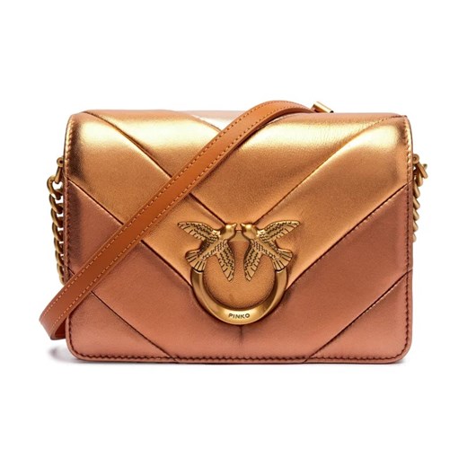 Pinko Skórzana torebka na ramię LOVE CLICK MINI BIG CHEVRON ze sklepu Gomez Fashion Store w kategorii Listonoszki - zdjęcie 184303808