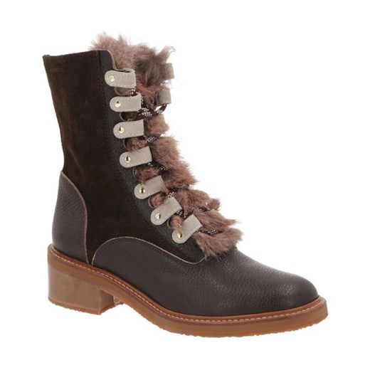 Pollini Skórzane botki ze sklepu Gomez Fashion Store w kategorii Botki - zdjęcie 184303985