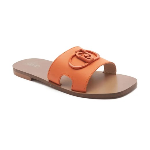 Liu Jo Skórzane klapki SABA 06 ze sklepu Gomez Fashion Store w kategorii Klapki damskie - zdjęcie 184304286