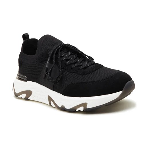 Karl Lagerfeld Skórzane sneakersy BLAZE Monogram KC Knit Mix ze sklepu Gomez Fashion Store w kategorii Buty sportowe męskie - zdjęcie 184304339