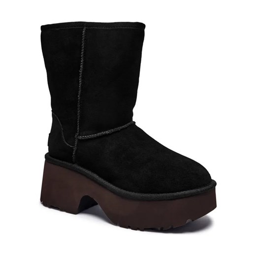 UGG Skórzane śniegowce CLASSIC SHORT NEW HEIGHTS | z dodatkiem wełny ze sklepu Gomez Fashion Store w kategorii Śniegowce damskie - zdjęcie 184304475
