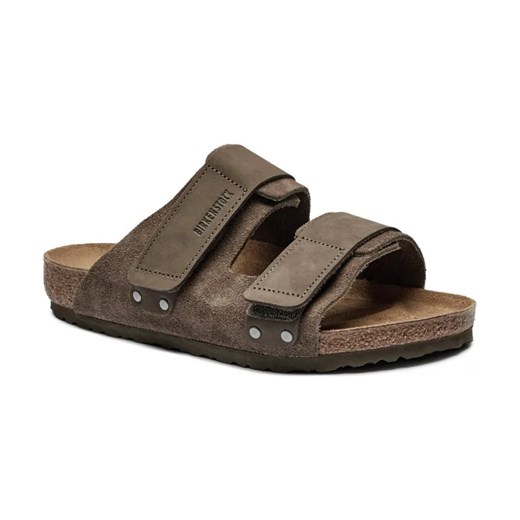 Klapki męskie BIRKENSTOCK skórzane na lato bez zapięcia