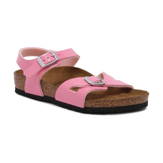 Birkenstock Sandały Patent Candy Pink | z dodatkiem skóry ze sklepu Gomez Fashion Store w kategorii Sandały dziecięce - zdjęcie 184304626
