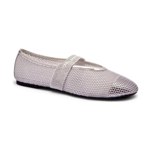 Karl Lagerfeld Baleriny KARO | z dodatkiem skóry ze sklepu Gomez Fashion Store w kategorii Balerinki - zdjęcie 184304705