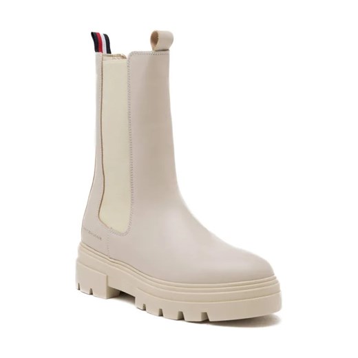 Tommy Hilfiger Skórzane sztyblety MONOCHROMATIC CHELSEA ze sklepu Gomez Fashion Store w kategorii Botki - zdjęcie 184304857