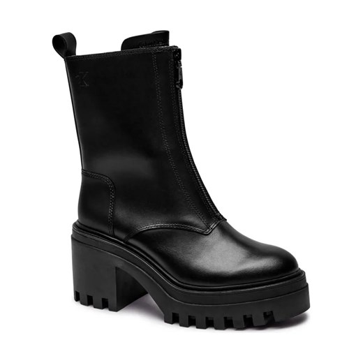 Calvin Klein Jeans Skórzane botki na słupku CHUNKY ze sklepu Gomez Fashion Store w kategorii Botki - zdjęcie 184305046