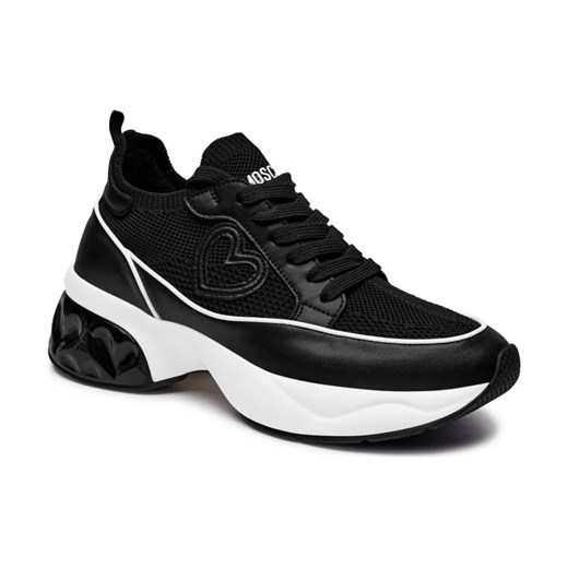 Love Moschino Sneakersy CRYSTAL60 | z dodatkiem skóry ze sklepu Gomez Fashion Store w kategorii Buty sportowe damskie - zdjęcie 184305129