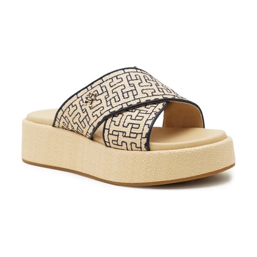 Tommy Hilfiger Klapki TH MONO RAFIA ze sklepu Gomez Fashion Store w kategorii Klapki damskie - zdjęcie 184305175