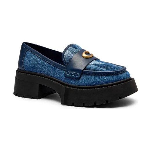 Coach Jeansowe loafersy LEAH | z dodatkiem skóry ze sklepu Gomez Fashion Store w kategorii Półbuty damskie - zdjęcie 184305286
