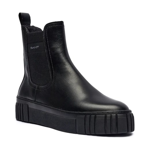 Gant Skórzane sztyblety Snowmont | z dodatkiem wełny ze sklepu Gomez Fashion Store w kategorii Botki - zdjęcie 184305336