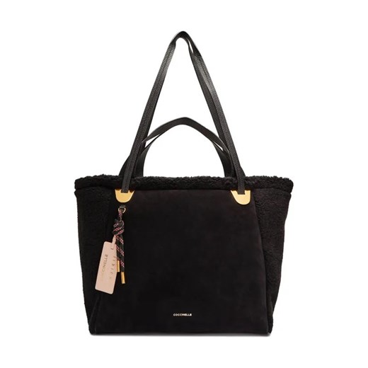 Coccinelle Skórzana shopperka Coccinelle x Inuikii Shearling | z dodatkiem wełny ze sklepu Gomez Fashion Store w kategorii Torby Shopper bag - zdjęcie 184305635