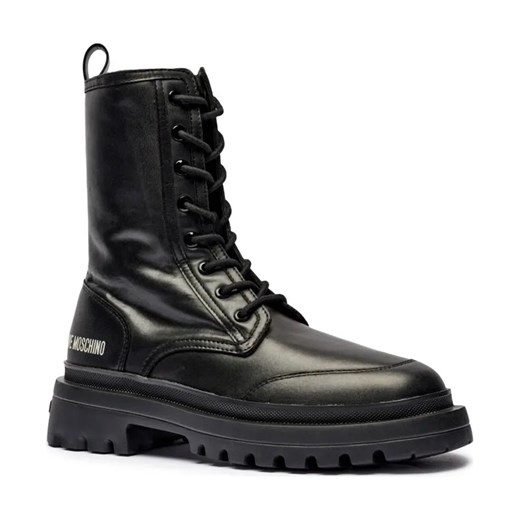 Love Moschino Skórzane botki ze sklepu Gomez Fashion Store w kategorii Workery damskie - zdjęcie 184305815