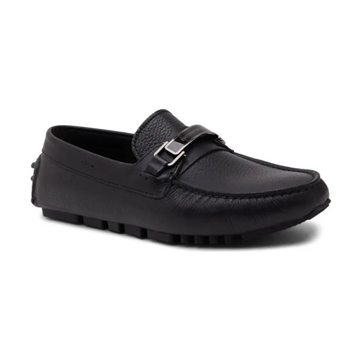 Emporio Armani Skórzane mokasyny DRIVER VIT.GRANATO ze sklepu Gomez Fashion Store w kategorii Mokasyny męskie - zdjęcie 184305828