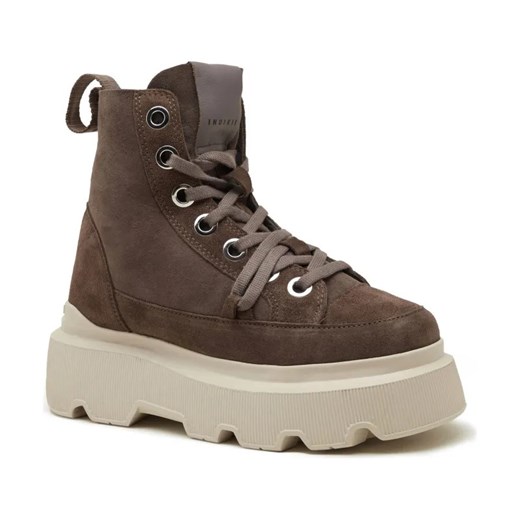 INUIKII Skórzane botki na platformie MATILDA SHEARLING ze sklepu Gomez Fashion Store w kategorii Botki - zdjęcie 184305929