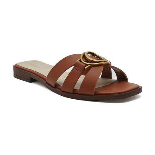 Guess Skórzane klapki SYMO ze sklepu Gomez Fashion Store w kategorii Klapki damskie - zdjęcie 184305997
