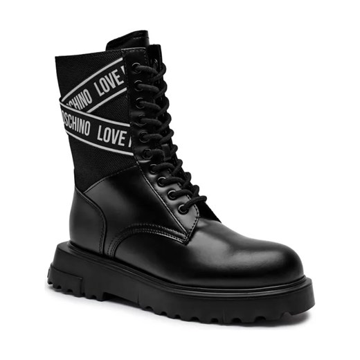 Love Moschino Botki | z dodatkiem skóry ze sklepu Gomez Fashion Store w kategorii Workery damskie - zdjęcie 184306026