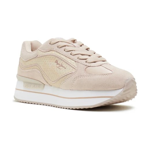 Pepe Jeans London Skórzane sneakersy RUSPER GALA ze sklepu Gomez Fashion Store w kategorii Buty sportowe damskie - zdjęcie 184306176