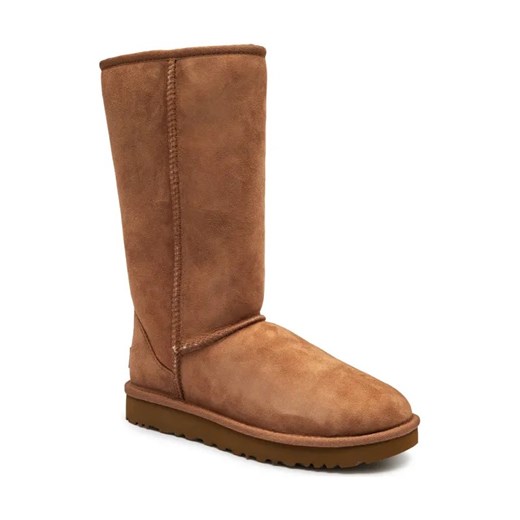 UGG Skórzane śniegowce CLASSIC TALL II | z dodatkiem wełny ze sklepu Gomez Fashion Store w kategorii Śniegowce damskie - zdjęcie 184306257