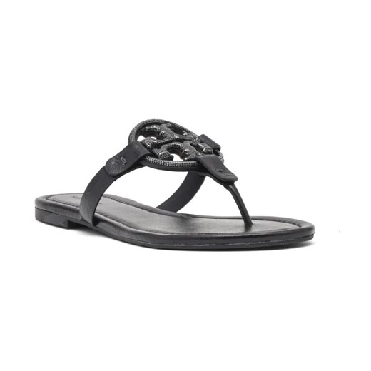 TORY BURCH Skórzane japonki Miller Pave ze sklepu Gomez Fashion Store w kategorii Klapki damskie - zdjęcie 184306328