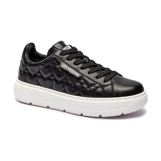 Love Moschino Skórzane sneakersy ze sklepu Gomez Fashion Store w kategorii Buty sportowe damskie - zdjęcie 184306337