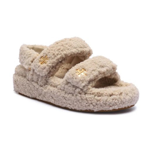 TORY BURCH Sandały KIRA SHEARLING | z dodatkiem skóry ze sklepu Gomez Fashion Store w kategorii Sandały damskie - zdjęcie 184306417