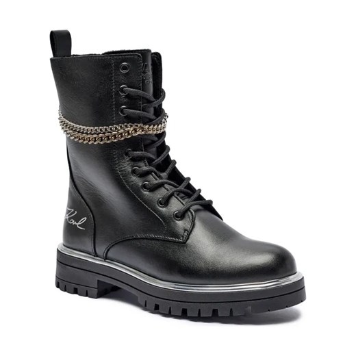 Karl Lagerfeld Kids Skórzane botki ze sklepu Gomez Fashion Store w kategorii Buty zimowe dziecięce - zdjęcie 184306619