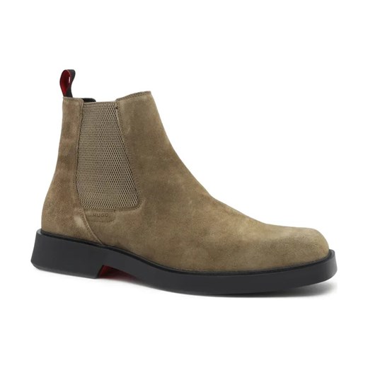 HUGO Skórzane sztyblety Iker Cheb sd ze sklepu Gomez Fashion Store w kategorii Buty zimowe męskie - zdjęcie 184306685