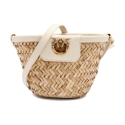 Pinko Torba plażowa LOVE SUMMER | z dodatkiem skóry ze sklepu Gomez Fashion Store w kategorii Torby letnie - zdjęcie 184306887