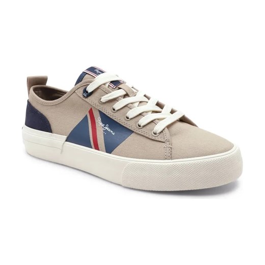 Pepe Jeans London Trampki ALLEN FLAG | z dodatkiem skóry ze sklepu Gomez Fashion Store w kategorii Trampki męskie - zdjęcie 184306895