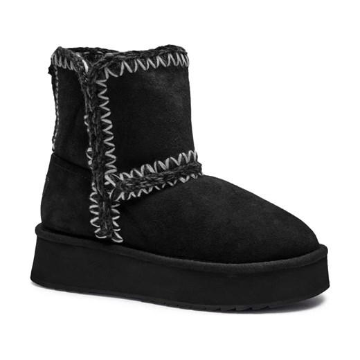 MOU Skórzane śniegowce Norfolk | z dodatkiem wełny ze sklepu Gomez Fashion Store w kategorii Śniegowce damskie - zdjęcie 184307067
