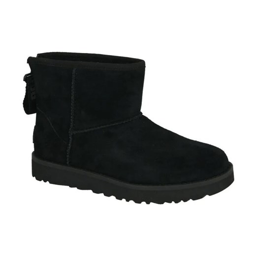 UGG Skórzane śniegowce W CLASSIC MINI LOGO ZIP | z dodatkiem wełny ze sklepu Gomez Fashion Store w kategorii Śniegowce damskie - zdjęcie 184307069