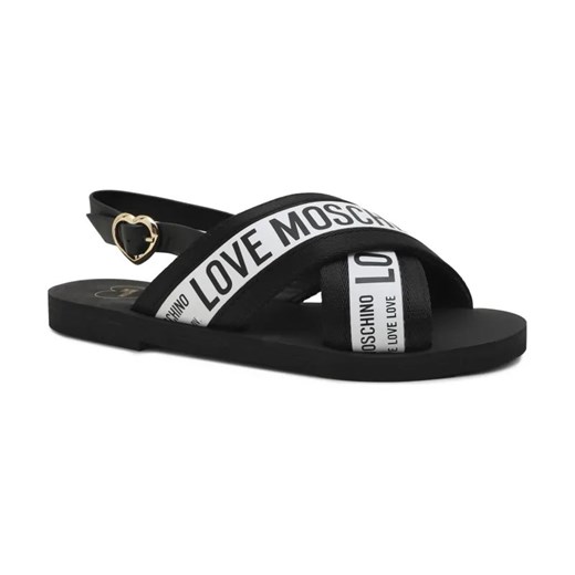 Love Moschino Sandały | z dodatkiem skóry ze sklepu Gomez Fashion Store w kategorii Sandały damskie - zdjęcie 184307099