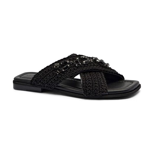 INUIKII Klapki WOVEN CROSSED STONES | z dodatkiem skóry ze sklepu Gomez Fashion Store w kategorii Klapki damskie - zdjęcie 184307109