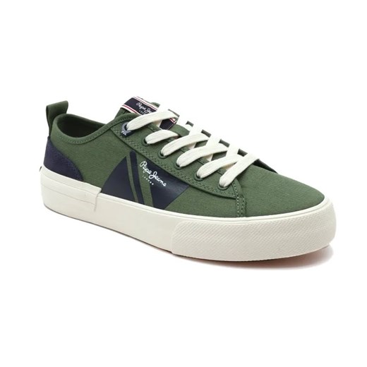 Pepe Jeans London Trampki ALLEN FLAG | z dodatkiem skóry ze sklepu Gomez Fashion Store w kategorii Trampki męskie - zdjęcie 184307119